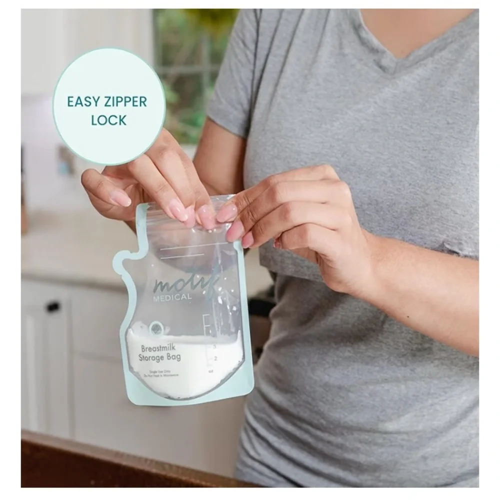 Motif Medical Breastmilk Storage Bags - White 100 count